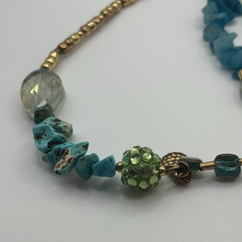 Sara Bella Boho long necklace with multiple gemstones - Picture 8 of 9